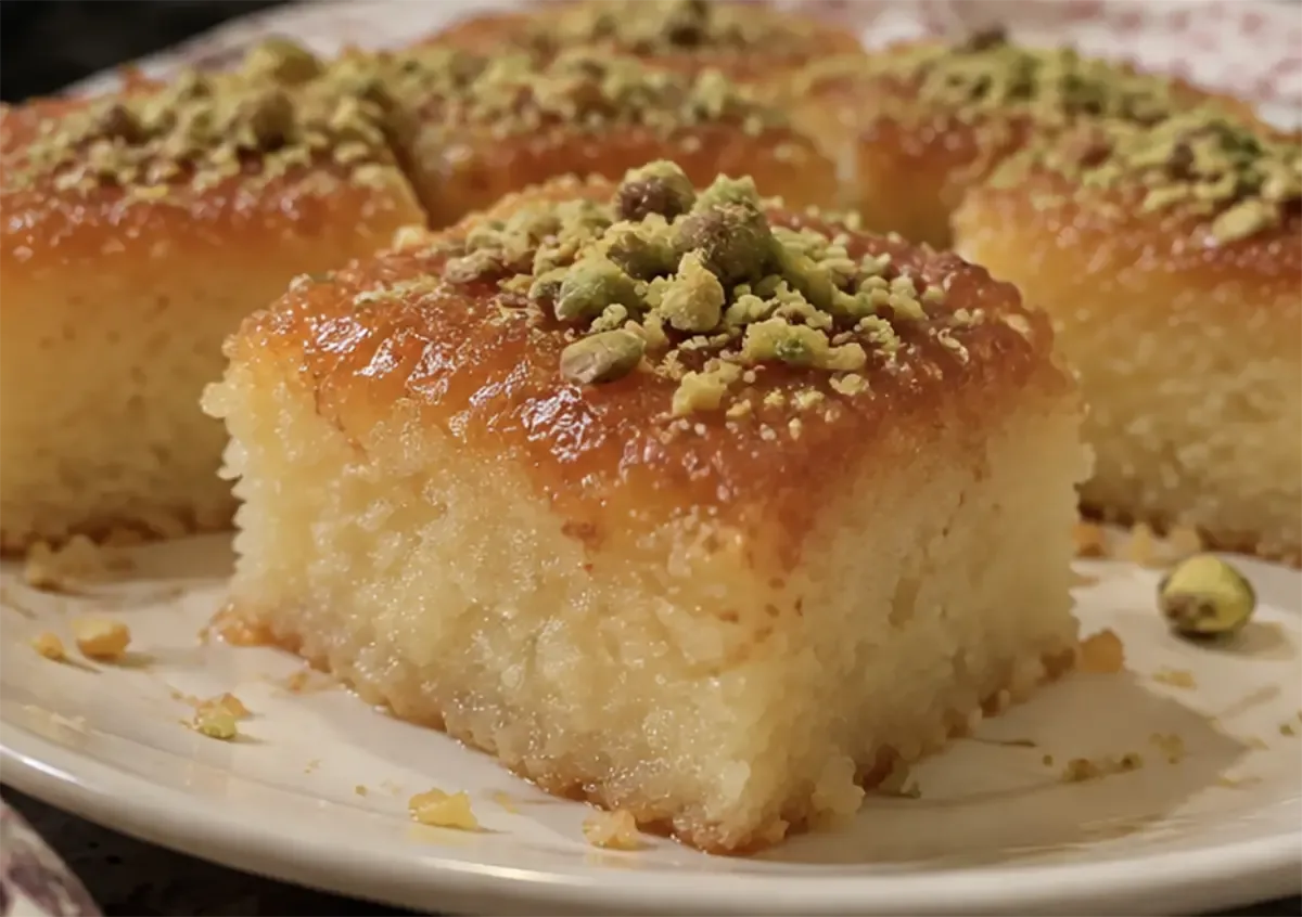 Basbousa: la ricetta araba della torta al semolino e profumo d'arancia