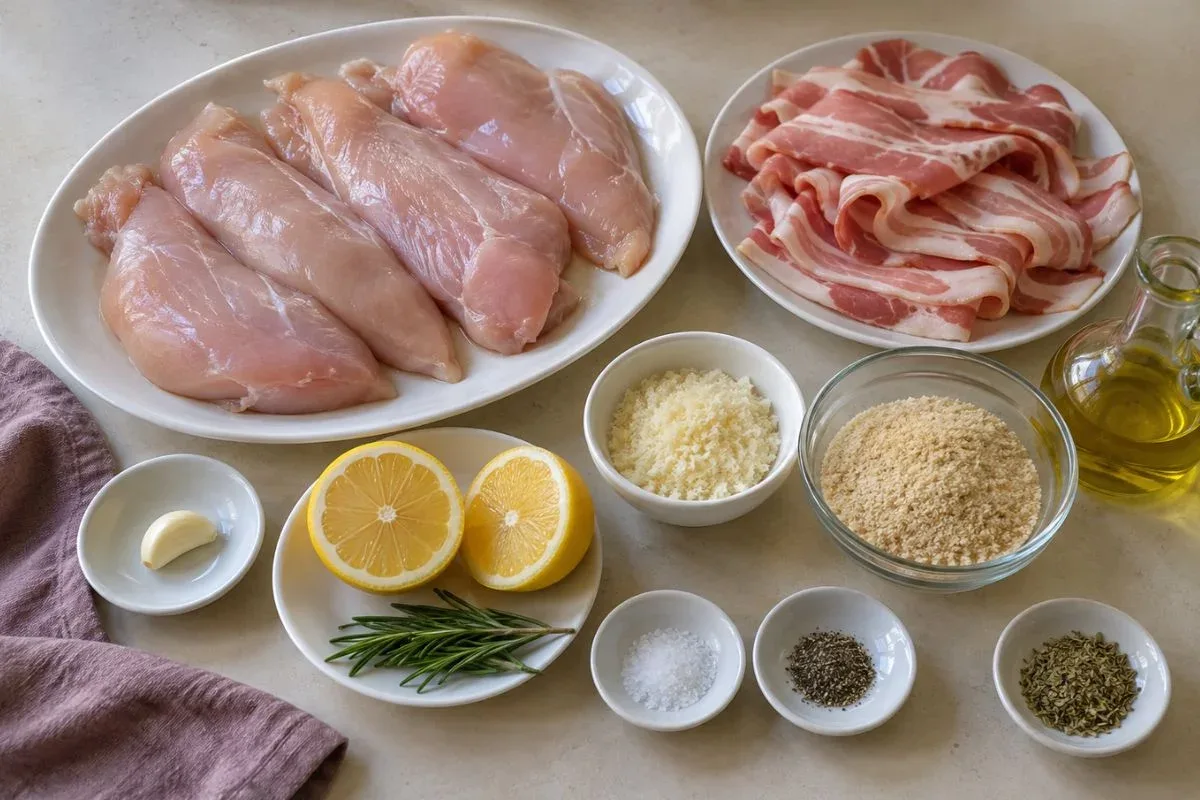 Mini polpettoni di pollo con pancetta in friggitrice ad aria, ingredienti
