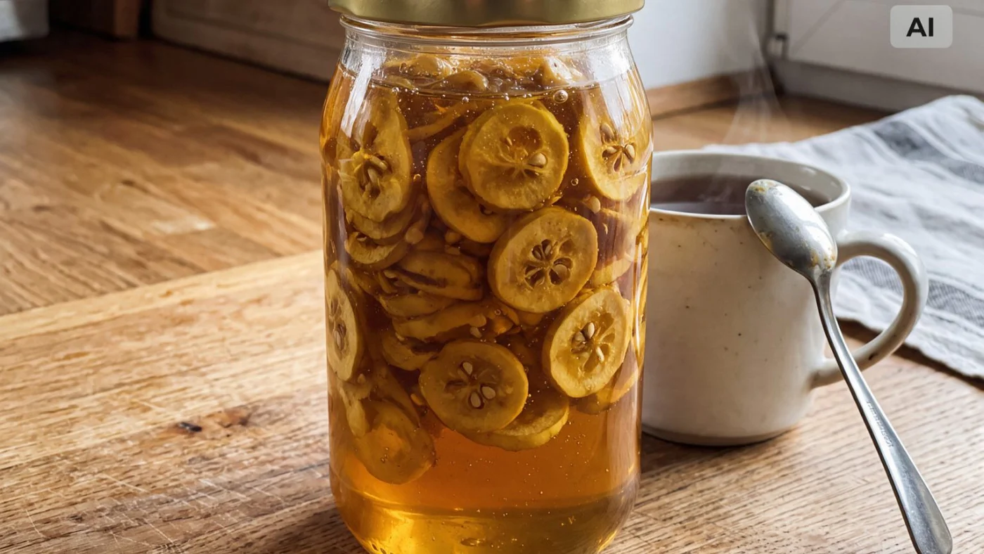 Sciroppo di Mele Cotogne a Freddo con Miele: La Ricetta Facile Senza Cottura